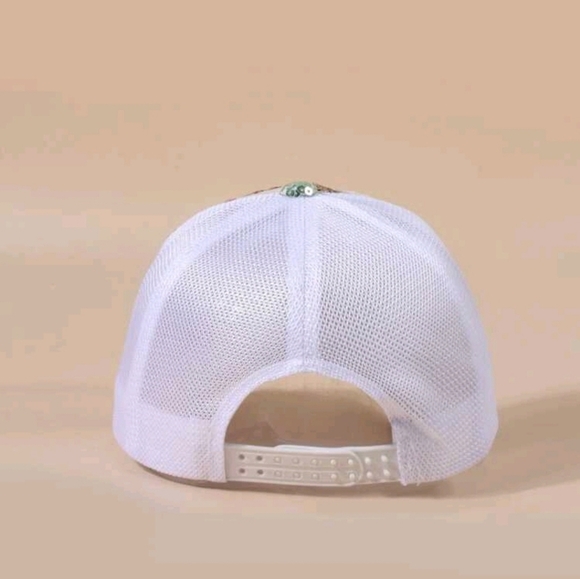 🔹️WHITE  Glitter🔹️ mesh trucker baseball cap ✨️🤎 - Picture 3 of 5